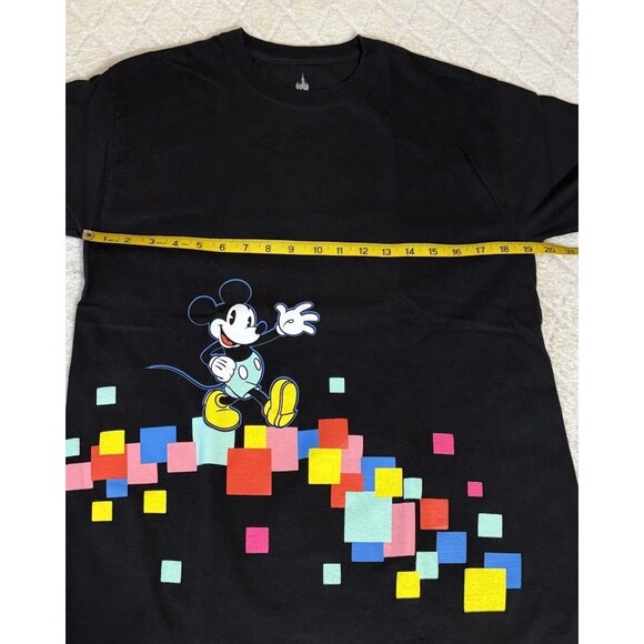 Disney Parks Mickey 2 Sided Colorful Blocks Tee Men’s Size M Hanes - Picture 10 of 11
